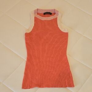 Elegant Coral Sleeveless Tank Top